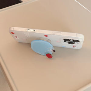 3D crema pastel decorar púrpura suave a prueba de golpes teléfono protector 1,5mm TPU funda para <span class=keywords><strong>iPhone</strong></span> 16 15 14 13 12 - Product Image 5