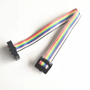 Custom 2.54mm idc wire harness flexible cable 16 pin connector flat ribbon cable assembly