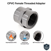Adaptateur, raccord en T, coude et couplage fileté femelle NPT en CPVC PVC de haute qualité, norme ASTM F439, Sch80