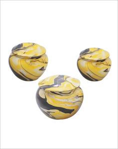 Autocollant d'urne de crémation bleu de style américain en laiton pour ornement funéraire commémoratif des cendres humaines - Product Image 3