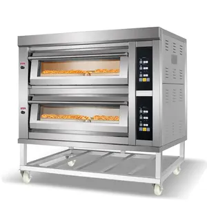 Supertise China 2 Decks 4 Bandeja comercial forno de padaria deck preços forno de padaria de gás industrial para Máquina de pão bolo assando bolos caseiros