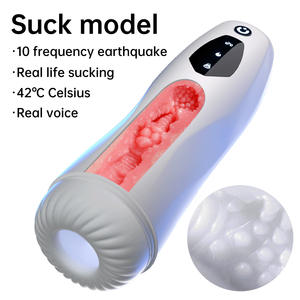 Saugender Flugzeug-Cup, Vollautomatischer Masturbator für Männer mit Heizung und Teleskopfunktion, Erotikspielzeug für Erwachsene - Product Image 2