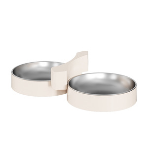 Double Bowl Pet Feeder With Timer For <b>Cats</b> Rounded Design Battery Powered 110-240V AW-C-270 Shenzhen China - Product Image 1