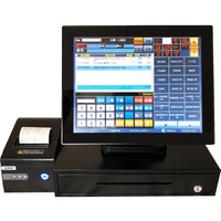 Système de point de vente Android pour restaurant avec écran tactile pliable de 15,6 pouces, résolution Full HD, Bluetooth 5.2, garantie d'un an pour caisse enregistreuse