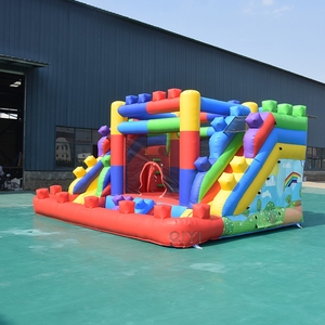Simple Bouncy Castle with Double <b>Slide</b> Inflatable <b>Slide</b> Commercial Inflatable Bounce House for Party Rental Kids - Product Image 3
