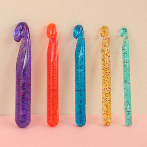 Ganchos de Crochet de Plástico Transparente, 12, 15, <span class=keywords><strong>18</strong></span>, 20, 25 mm, Coloridos, Herramienta para Tejer y Hacer Hilados, Venta al Por Mayor - Product Image 2
