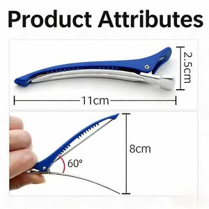 Pinza para el pelo, Pinza para el pelo sin dejar marcas, Pinza separadora para peluquería, Pinza para teñir el cabello lateral, Pinza de pico de pato para hombre y mujer - Product Image 6