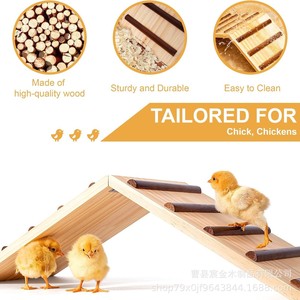 Rampe d'entraînement en bois pour poussins avec bandes antidérapantes pour accessoires de poulailler - Product Image 3
