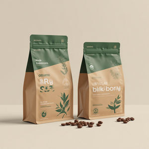 Eco-vriendelijke, op maat gemaakte, recyclebare, gelamineerde ritssluitertas met beveiligingsfuncties voor snacks, koffie, thee, poeder en voedsel; duurzame verpakking - Product Image 5