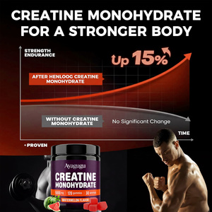 Private Label <b>Creatine</b> Monohydrate Gummies Watermelon Flavor Gym Pre Workout Muscle Mass Strength Non-GMO Vegan Supplement 120 - Product Image 5