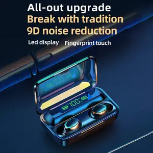 Fones de ouvido intra-auriculares originais TWS F9-5C F9-5 F9 à prova d'água com banco de potência e display LED Bluetooth para uso em celular