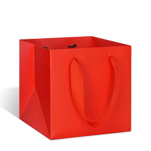 Grand sac cadeau en papier carré, sac fourre-tout en papier épais et résistant pour bouquet, arrangement floral, fête, mariage, emballage cadeau - Product Image 5