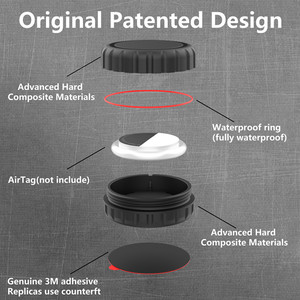 Soporte adhesivo a prueba de agua IP68 para funda de PC con soporte oculto <span class=keywords><strong>AirTag</strong></span> con soporte adhesivo para coche 3M para <span class=keywords><strong>Airtag</strong></span> - Product Image 4