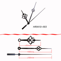 Mouvement d'horloge à quartz radio-piloté DCF77 77KHz à balayage silencieux, axe de 17 mm, kit de cadran carré moderne en plastique avec aiguilles florales pour horloge murale DIY