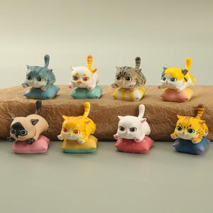 Lot de figurines animées de 3 à 5cm, 8 pièces par lot, jouets mignons, animaux, chats, mini taille, Gachapon, boîte à oeufs, dessin animé, figurine <span class=keywords><strong>manga</strong></span> - Product Image 2