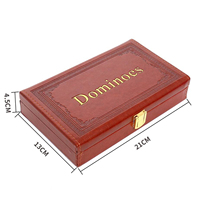 Jeu de dominos de luxe personnalisé, 14 tuiles de dominos dans un coffret en cuir PU écologique, jeu de table de voyage, dominos et jeux