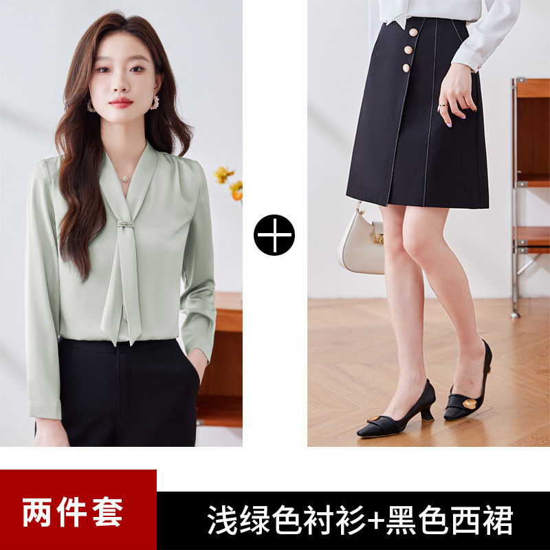 Light green shirt dress