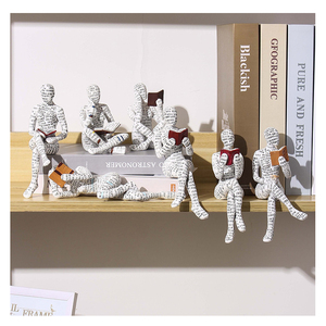 Suministros de Arte de resina, estatua de lectura para mujeres, figura de resina, escultura, productos artesanales para estudio, estantería, accesorios decorativos - Product Image 1