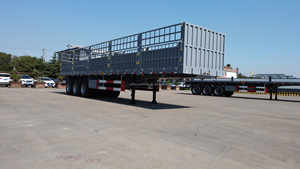 Semirremolque de plataforma plana con estacas laterales abatibles de acero CIMC de 40 pies y 3 ejes con capacidad de carga de 60000 toneladas - Product Image 4