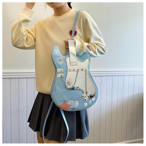 Neuankömmling Kreative Lustige Persönlichkeit Simulation Violine Orgel Gitarre Pu Messenger Bag Damen Leder Mode Rucksack Geldbörse - Product Image 4