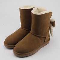 Bottes d'hiver pour femmes personnalisables, hauteur mi-mollet, antidérapantes, chaudes et confortables, design simple et élégant