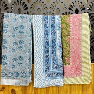 Sarong 100% Algodón Hecho a Mano en India, Juego de 3 Piezas, Bufanda Boho, Ropa de Playa Floral, Secado Rápido, Transpirable, Talla Grande - Product Image 1