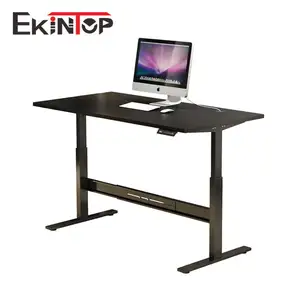 Ekintop Office Furniture Folding Electric Height Adjustable Office Table Leg Stand Desk Sit Office Stand Adjustable Table