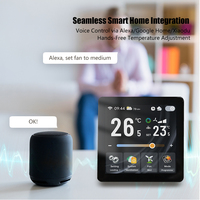 Thermostat intelligent WiFi Smart Switch pour systèmes HVAC domestiques Contrôle vocal et programmation automatique, compatible avec Alexa Google Assistant