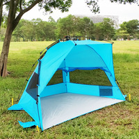Tente de plage automatique pour 2-3 personnes, abri solaire portable, tente de camping pliable instantanée pour la pêche et la plage