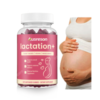 Gummies de lactation Ausreson OEM certifiées GMP, à base de plantes naturelles, pour favoriser le flux de lait maternel, soins quotidiens post-partum, gummies à croquer