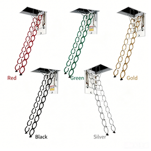 Escalier <span class=keywords><strong>escamotable</strong></span> entièrement automatique en acier forgé, échelle électrique rétractable épaissie améliorée avec télécommande pour usage domestique intérieur - Product Image 6