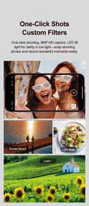 Lunettes Intelligentes Xk One Pro avec Caméra 720P, Audio Open-Ear, Traduction en Temps Réel, Chat GPT IA, et Connectivité Bluetooth Sans Fil - Product Image 6