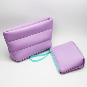 Pochette Cosmetica in Neoprene alla Moda con Logo Personalizzato Porta Rossetto Trapuntata Borsa Trucco Confezione Regalo Beauty Case in Cotone <span class=keywords><strong>per</strong></span> Donne e Ragazze - Product Image 4