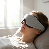 Masque de sommeil 3D profilé, réglable, sans pression sur les yeux, respirant, pour les dormeurs latéraux