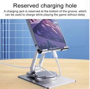 Supporto per Telefono da Scrivania in Lega di Zinco con Base Rotante a 360 Gradi, Portatile, Pieghevole, Metallico, per Telefono, iPad e <span class=keywords><strong>Tablet</strong></span> - Product Image 3