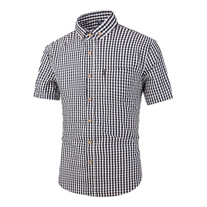 Vendita all'Ingrosso di Camicie a <span class=keywords><strong>Maniche</strong></span> <span class=keywords><strong>Corte</strong></span> da Uomo - Camicie Eleganti a <span class=keywords><strong>Quadri</strong></span> per Business, Camicie Interne Premium in Cotone Slim-fit - Product Image 5