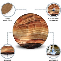 Sous-verres en céramique absorbants avec support, base en liège, style marbre moderne pour tables de bar à café, dessus de table en verre, antidérapant