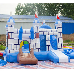Castillo Inflable <span class=keywords><strong>de</strong></span> PVC Resistente para Exteriores, <span class=keywords><strong>de</strong></span> Grado Comercial, con Tobogán y Zona <span class=keywords><strong>de</strong></span> Brincos - Product Image 2