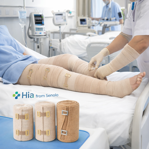 Bende a compressione elastiche corte con clip per linfedema, prezzo conveniente per terapia linfatica - Product Image 2