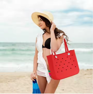 Bolsa de Playa Impermeable para Mujer, Bolsa de Mano Resistente a la Arena con Cierre <span class=keywords><strong>y</strong></span> Bolsillos, Bolsa de Hombro para Piscina - Product Image 4
