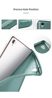 Casing Belakang Silikon Anti Benturan untuk iPad Mini 1 2 3 4 5 7.9 Inch dengan Smart Case Lipat Tiga Magnetik, Perlindungan Seluruh Bodi