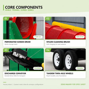 Crible mobile à tambour série MTS pour compost et paillis, installation <span class=keywords><strong>de</strong></span> criblage <span class=keywords><strong>de</strong></span> paillis à tambour mobile à vendre - Product Image 5