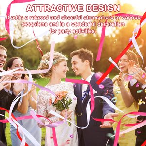 100 pièces/paquet Guirlandes de ruban multicolores pour fête avec clochettes, baguettes de fée en soie, bâtons de mariage en ruban, guirlandes de ruban - Product Image 5
