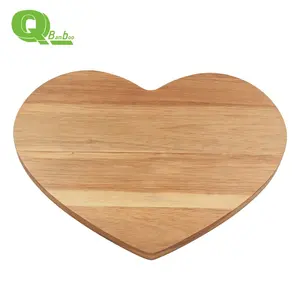 Acacia Wood Chopping Block Set Includes Heart-Shaped Design Wooden Cheese and Bamboo Cutting Boards