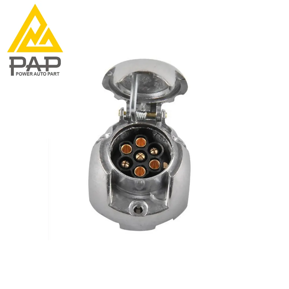 7 Pin Aluminum Trailer Socket Plug Adapter