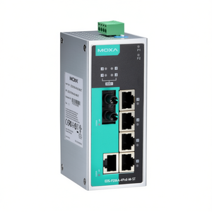 Moxa EDS-P206A-4PoE-M-ST-T Unmanaged <b>PoE</b> <b>Switch</b> 4 Port 10/100Mbps DIN Rail Mount Enterprise <b>Switch</b> 48V IEEE 802.3 - Product Image 2