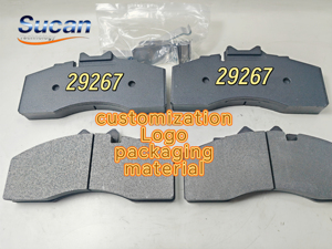 Plaquettes de frein à disque SUCAN 150 000 kilomètres WVA29087 291714 29171 29095 pour camions européens Benz Volvo Scania MAN DAF <span class=keywords><strong>SAF</strong></span> haut de gamme - Product Image 3