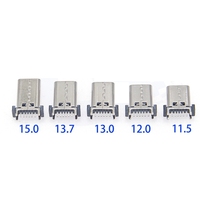 Connecteur femelle type-c 6Pin USB 3.1 SMT Dip Montage Charge rapide Courant élevé Bande d'ambulance 4 broches