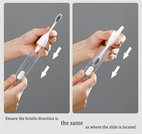Ensemble de brosse à dents de voyage pliable en plastique 3 en 1 léger et portable avec dentifrice intégré, soins dentaires doux pour les déplacements