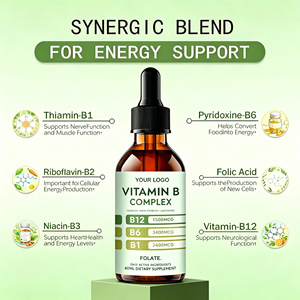 Suplemento Energético de Vitamina del <span class=keywords><strong>Complejo</strong></span> <span class=keywords><strong>B</strong></span>, Gotas de Vitamina <span class=keywords><strong>B</strong></span> Compuesta para Apoyar el Metabolismo Normal de Producción de Energía - Product Image 2